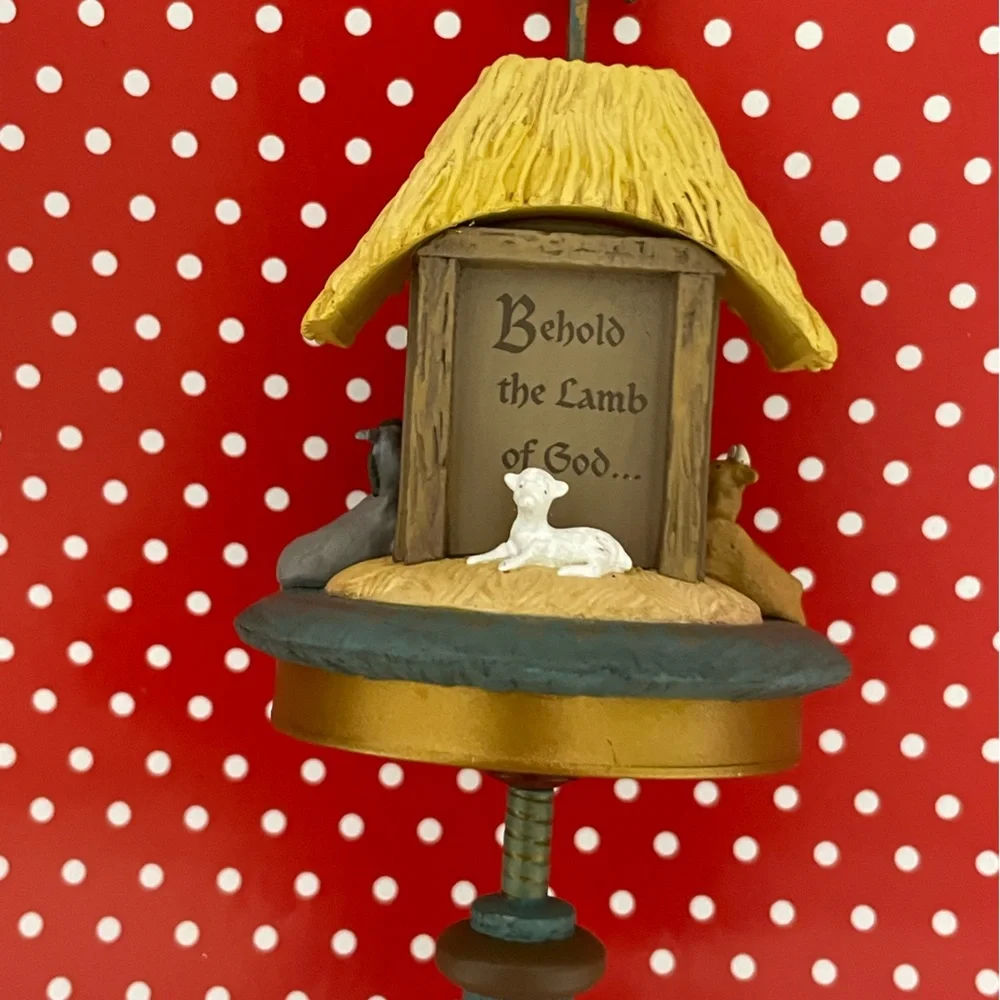 2002 HALLMARK A Song For The Lamb Of God Nativity Motion Christmas Ornament